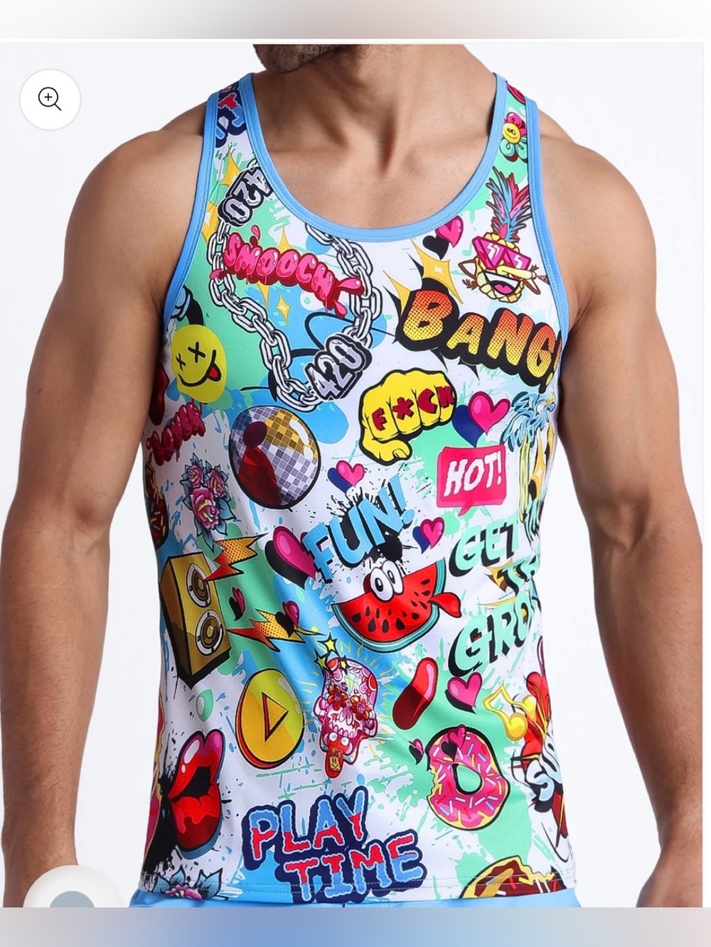BANG! One Men’s Tank 90s Retro Y2K UPV 50+ Beach Size S